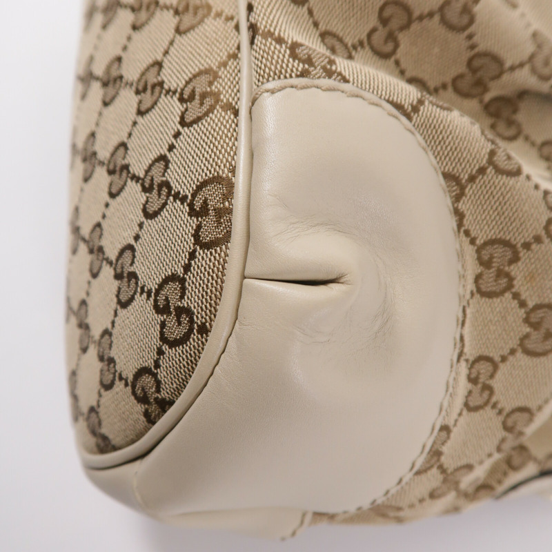 GUCCI 牛皮皮革/帆布2 Way Shoulder手挽肩背兩用袋-11