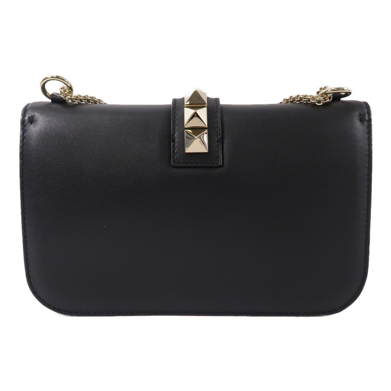 Valentino 牛皮皮革Rockstud Glam Lock鏈帶肩背袋-1