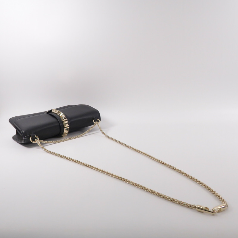 Valentino 牛皮皮革Rockstud Glam Lock鏈帶肩背袋-7
