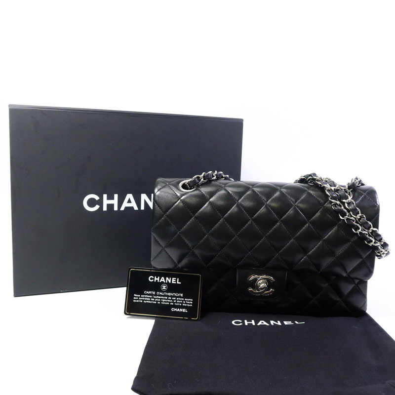 CHANEL 羊皮皮革Classic 25鏈帶肩背袋-9