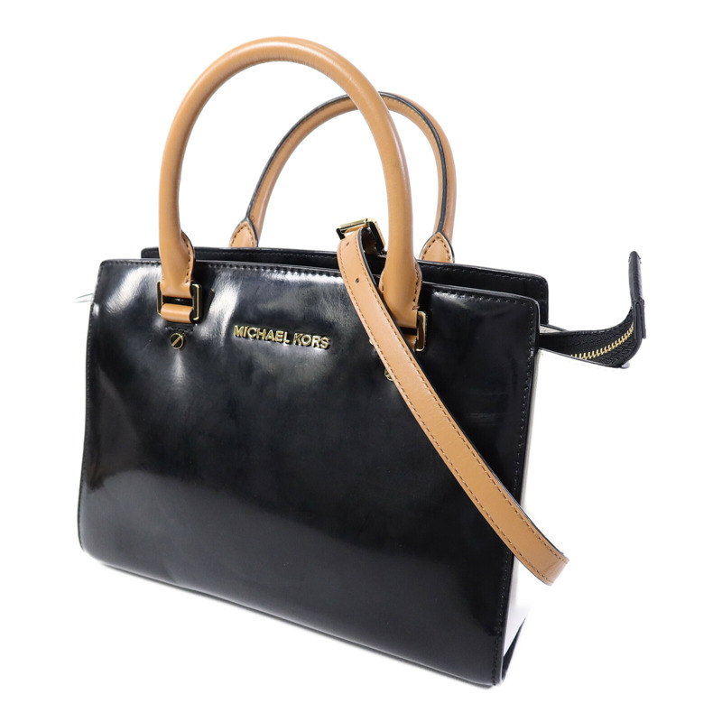 Michael Kors 漆皮皮革2 Way Shoulder Bag手挽肩背兩用袋-2