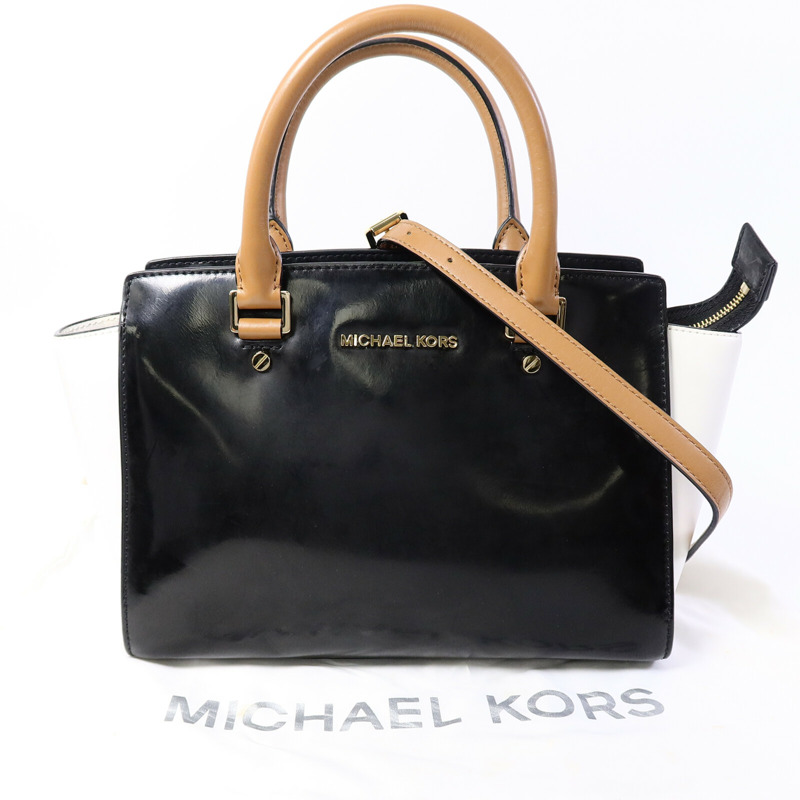 Michael Kors 漆皮皮革2 Way Shoulder Bag手挽肩背兩用袋-8