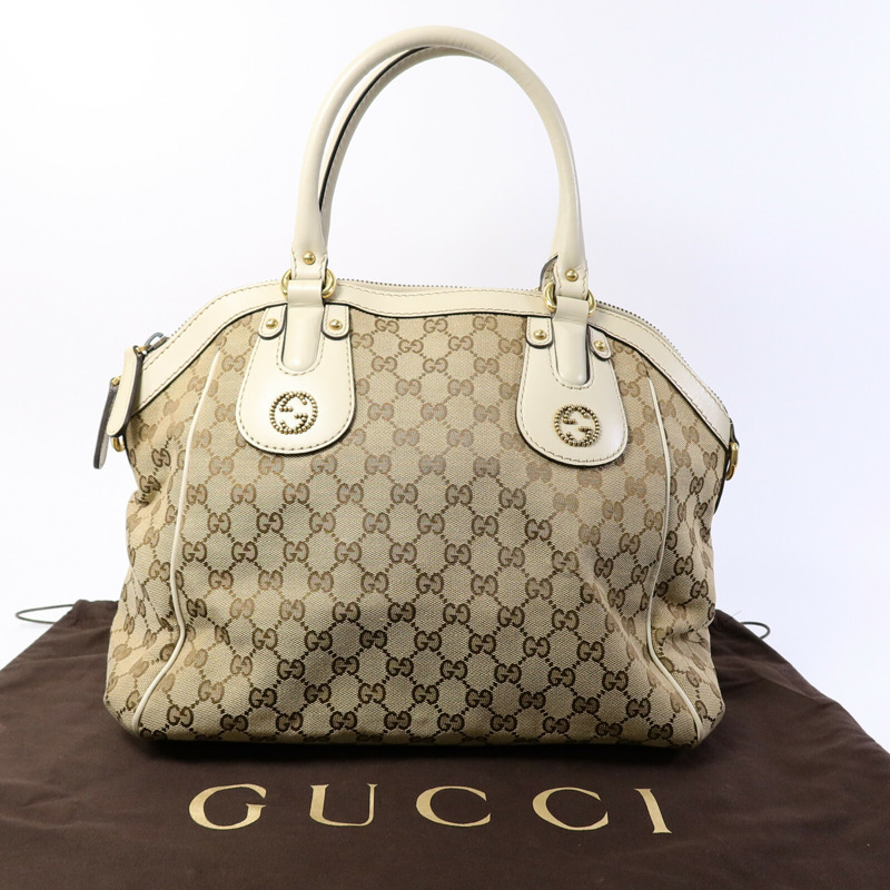 GUCCI 帆布Shoulder Bag手挽肩背兩用袋-9