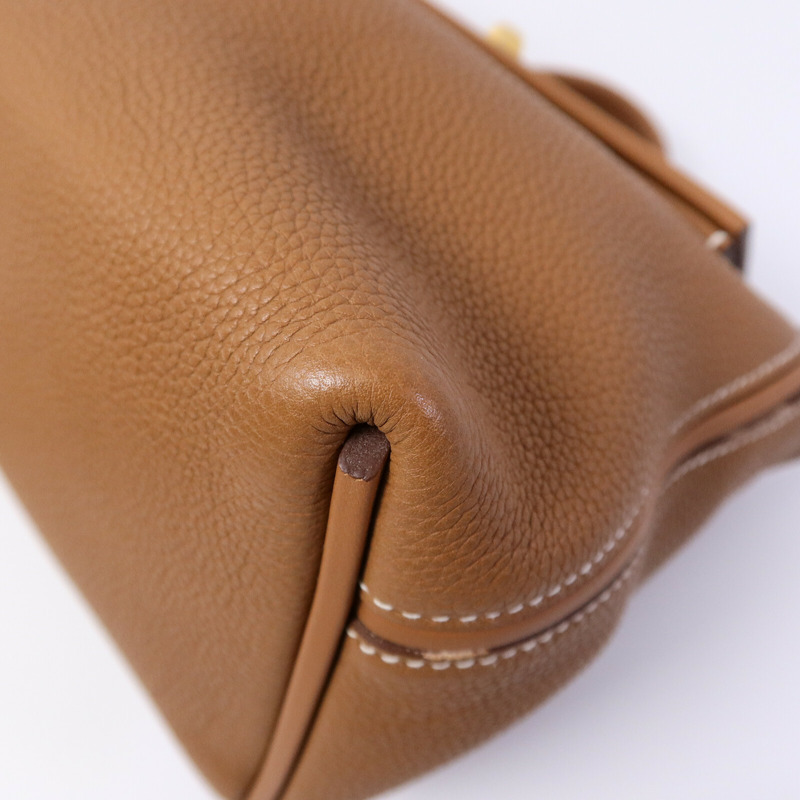 HERMES Clemence皮革24/24 29cm手挽肩背兩用袋Gold-10