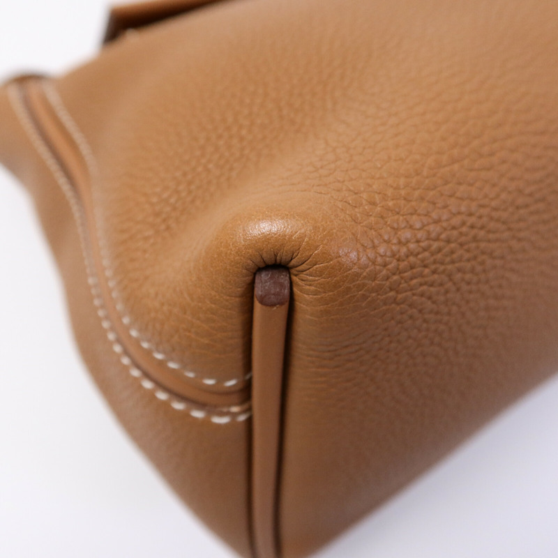HERMES Clemence皮革24/24 29cm手挽肩背兩用袋Gold-11