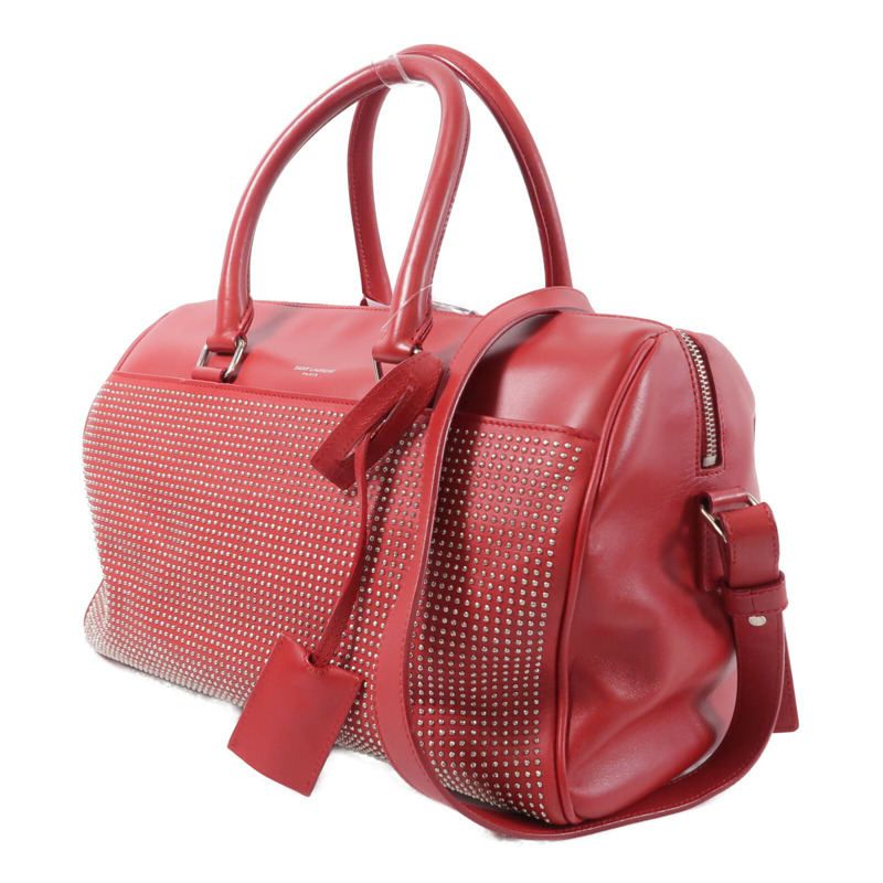 SAINT LAURENT 牛皮皮革Studded Classic Duffle Bag手挽肩背兩用袋-2