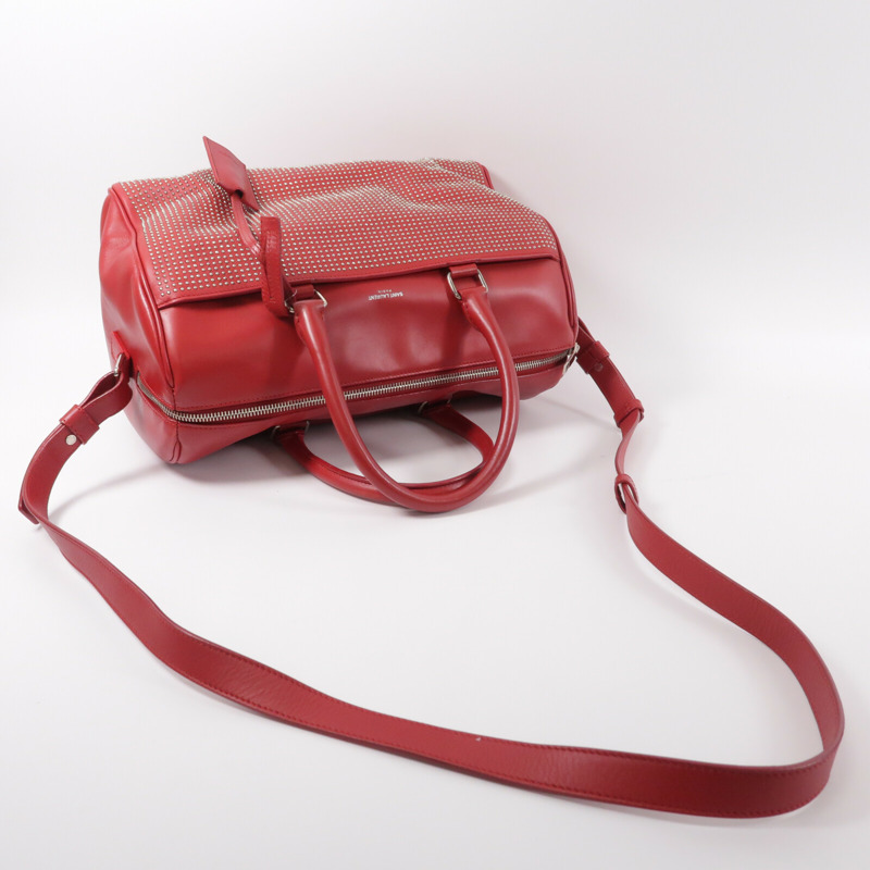 SAINT LAURENT 牛皮皮革Studded Classic Duffle Bag手挽肩背兩用袋-9