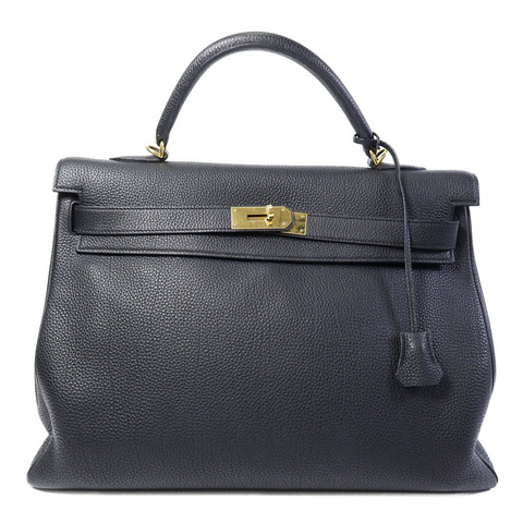 HERMES Togo皮革Kelly40手挽袋Noir