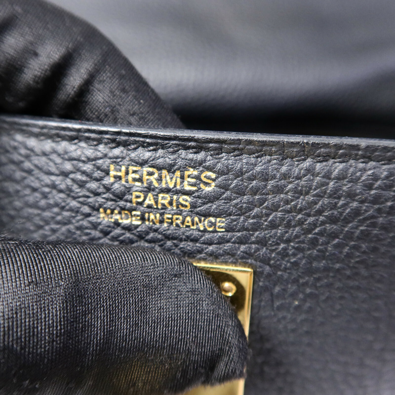 HERMES Togo皮革Kelly40手挽袋Noir-5