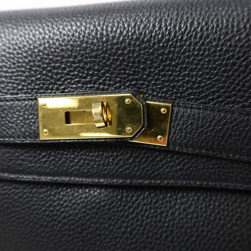 HERMES Togo皮革Kelly40手挽袋Noir-6