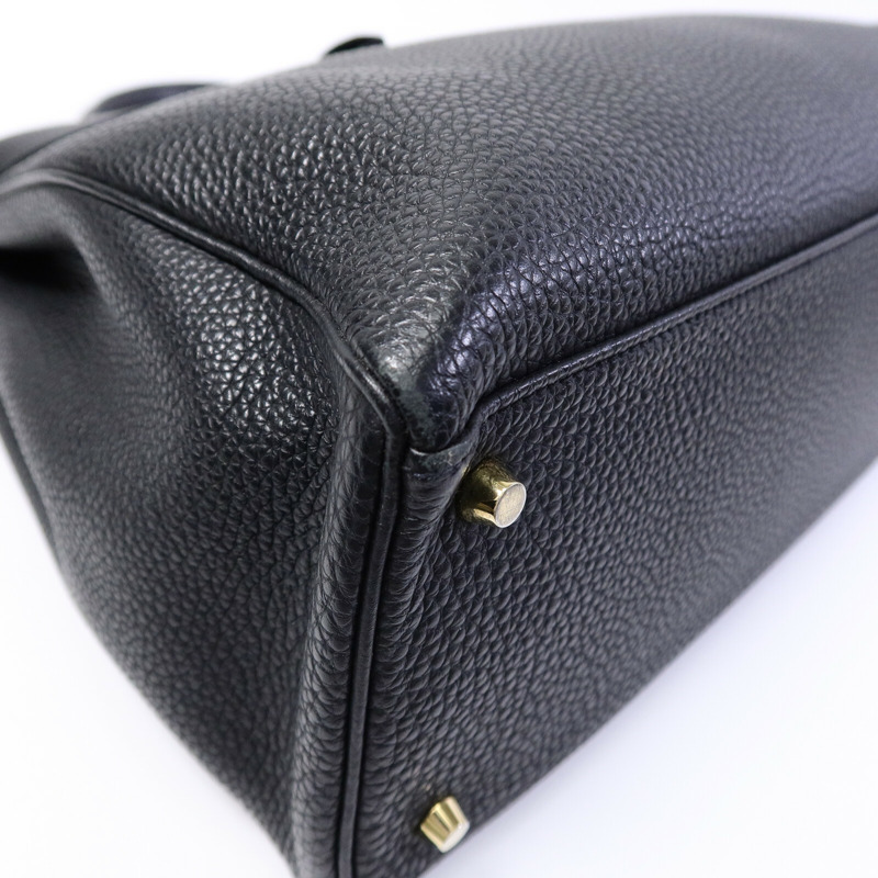 HERMES Togo皮革Kelly40手挽袋Noir-11
