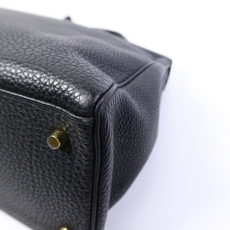 HERMES Togo皮革Kelly40手挽袋Noir-12