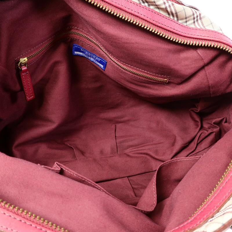 BURBERRY 帆布/皮革Shoulder Bag肩背袋-4
