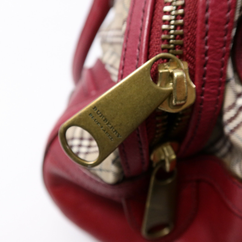 BURBERRY 帆布/皮革Shoulder Bag肩背袋-6