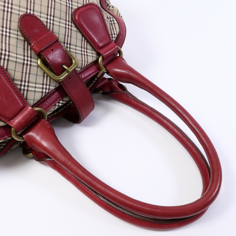 BURBERRY 帆布/皮革Shoulder Bag肩背袋-9