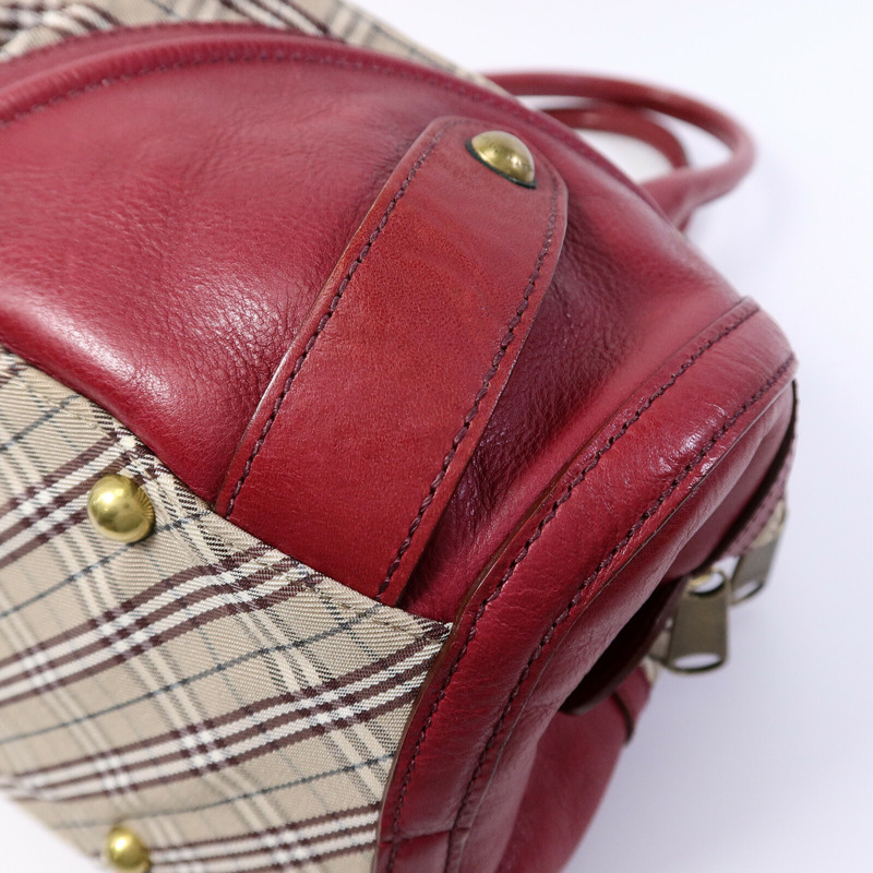 BURBERRY 帆布/皮革Shoulder Bag肩背袋-12