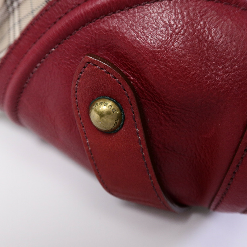 BURBERRY 帆布/皮革Shoulder Bag肩背袋-14