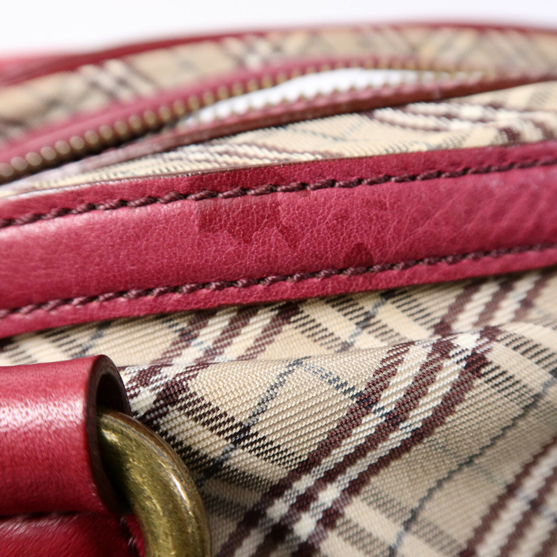 BURBERRY 帆布/皮革Shoulder Bag肩背袋-16