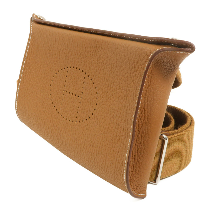 HERMES Togo皮革Videpoches肩背袋Gold-2
