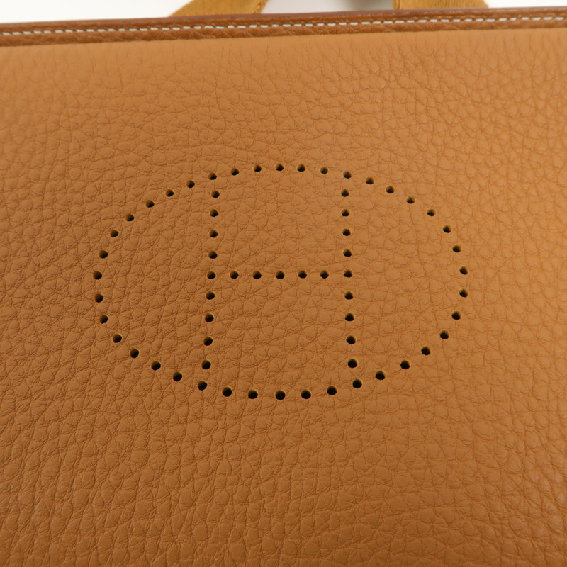 HERMES Togo皮革Videpoches肩背袋Gold-8