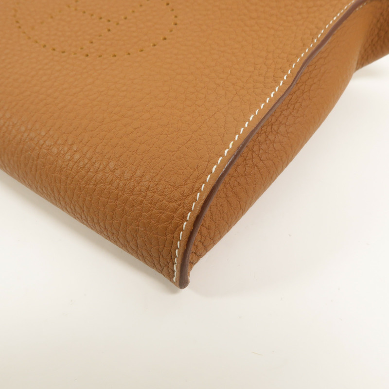 HERMES Togo皮革Videpoches肩背袋Gold-9
