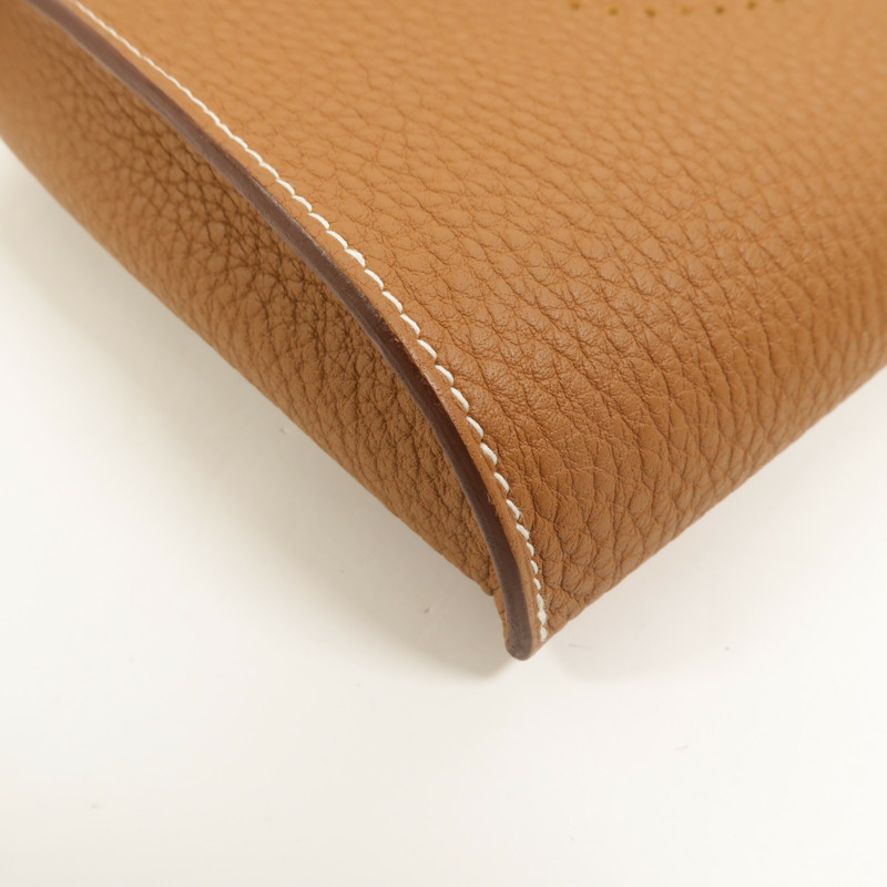HERMES Togo皮革Videpoches肩背袋Gold-10
