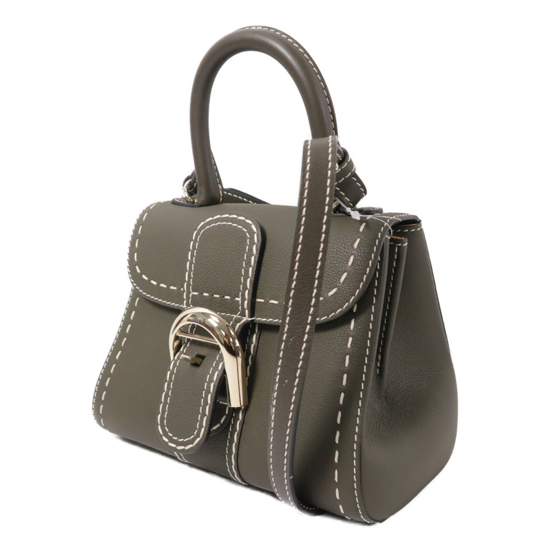Delvaux 牛皮皮革Brillant Mini手挽肩背兩用袋-2