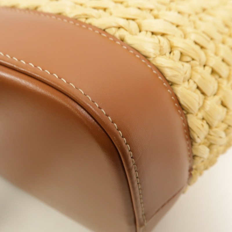 CELINE Raffia/牛皮皮革Small Bucket Cuir Triomphe肩背袋-8