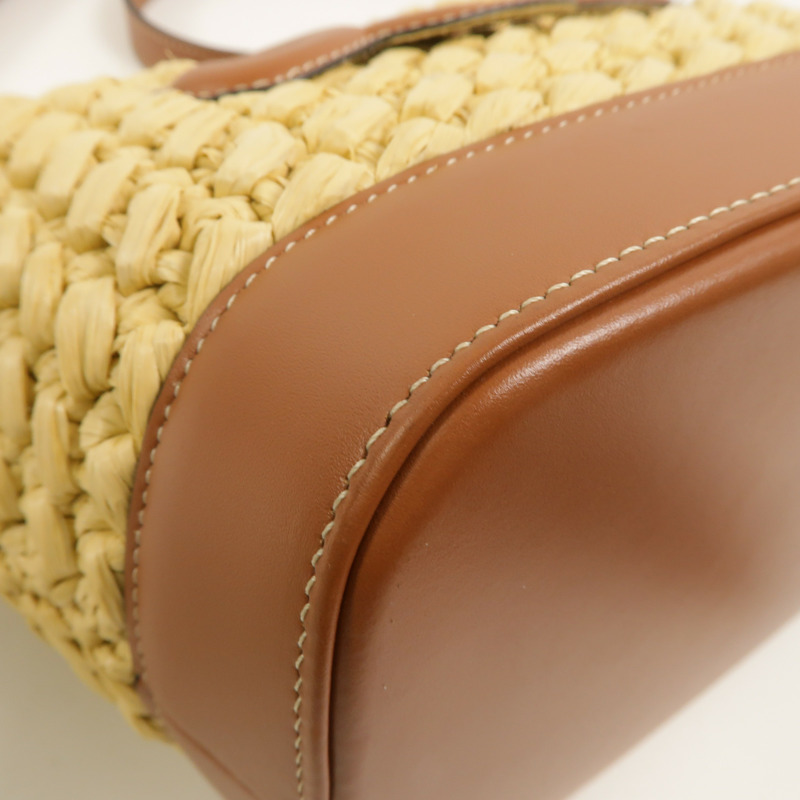 CELINE Raffia/牛皮皮革Small Bucket Cuir Triomphe肩背袋-9