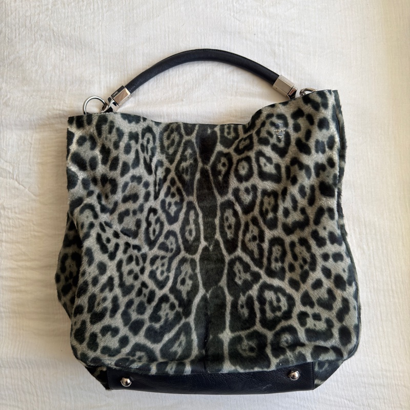YSL 馬毛豹紋包 yves saint laurent Printed Ponyhair Roady Hobo-0