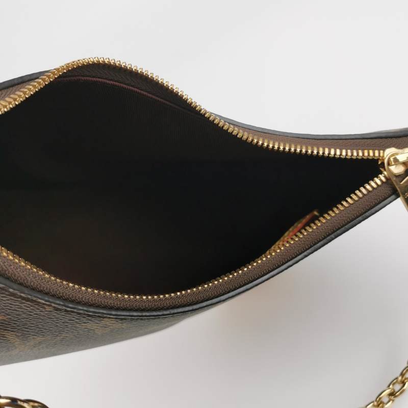 Louis Vuitton (LV) Boulogne小號植鞣革Monogram印花弧形包口牛角包單肩包芯片款-6