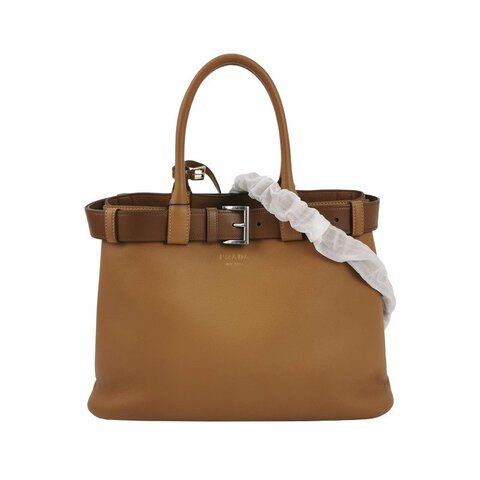 Prada 牛皮拼色字母Logo斜背包單肩包