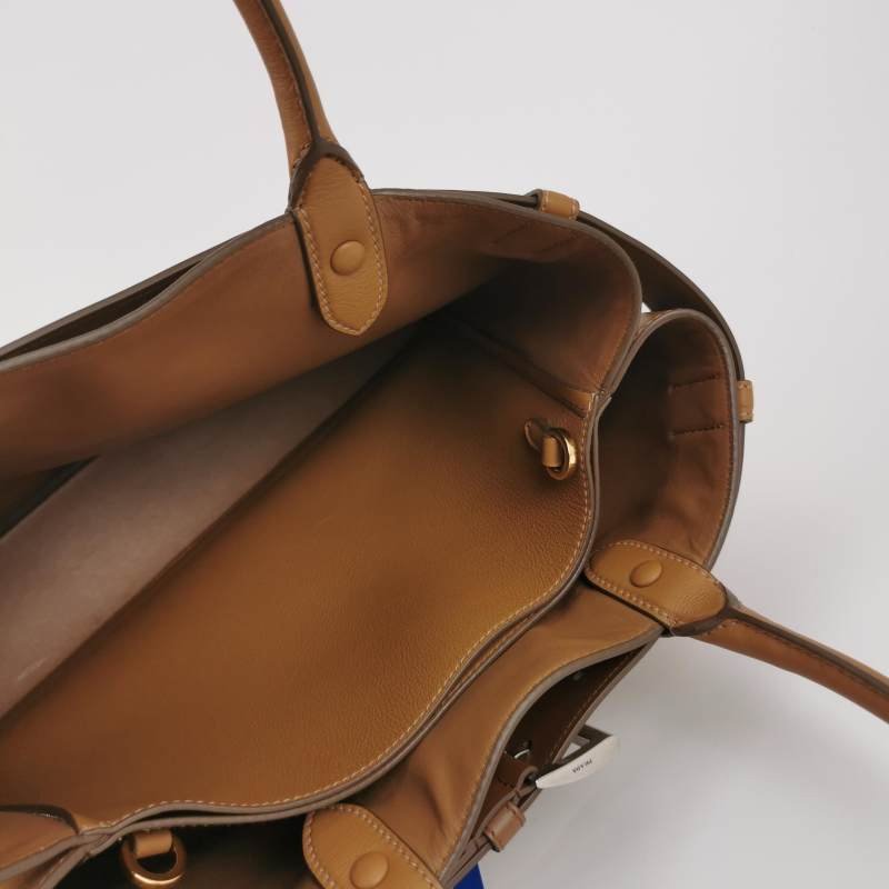 Prada 牛皮拼色字母Logo斜背包單肩包-6