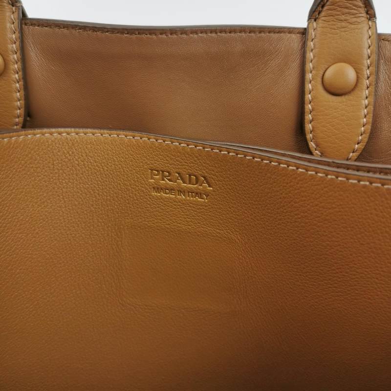 Prada 牛皮拼色字母Logo斜背包單肩包-7