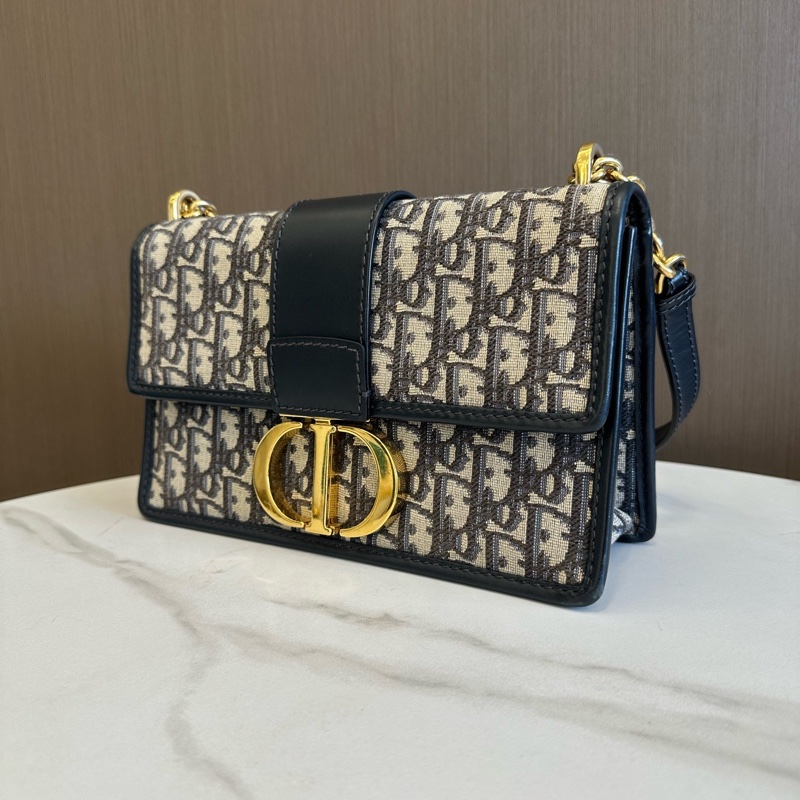 迪奧蒙田30中號鏈條 DIOR迪奧30中MONTAIGNE老花蒙田單肩斜挎包-0