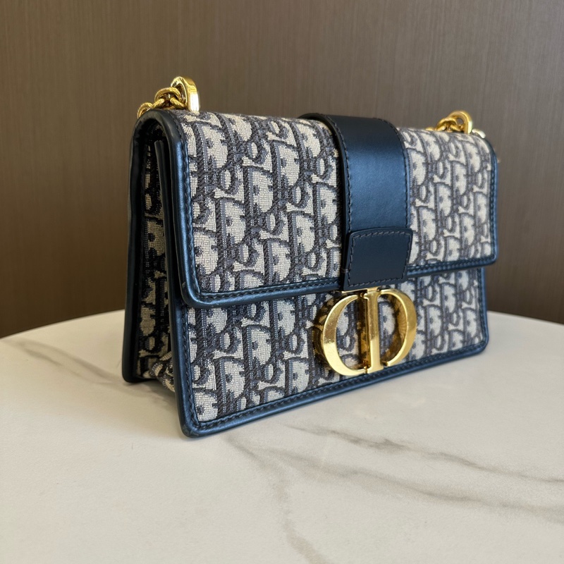迪奧蒙田30中號鏈條 DIOR迪奧30中MONTAIGNE老花蒙田單肩斜挎包-1