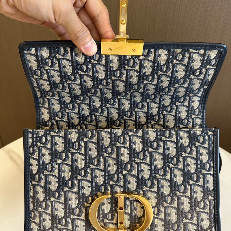 迪奧蒙田30中號鏈條 DIOR迪奧30中MONTAIGNE老花蒙田單肩斜挎包-13