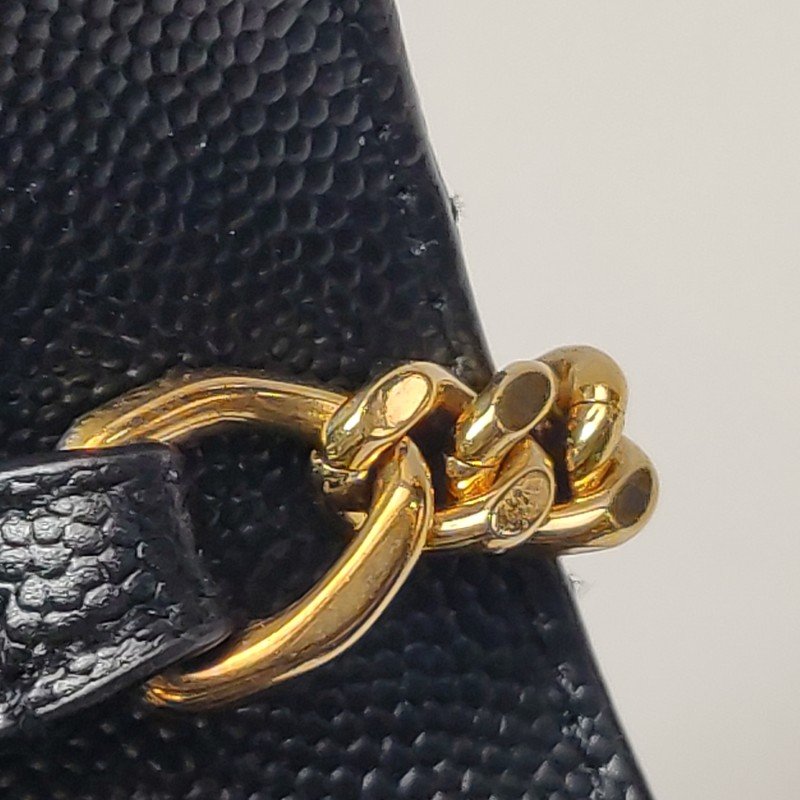 Saint Laurent Envelope牛皮純色V紋絎縫YSL標誌肩包肩包-11