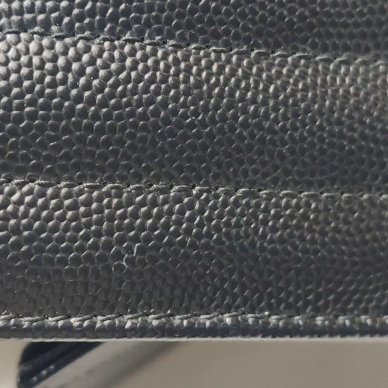 Saint Laurent Envelope牛皮純色V紋絎縫YSL標誌肩包肩包-14