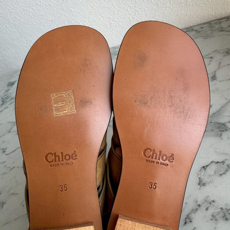 💥小腳天堂 Chloe 米棕色交織拖鞋-13