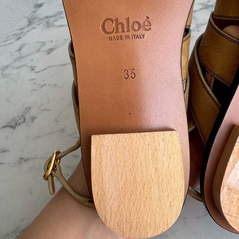 💥小腳天堂 Chloe 米棕色交織拖鞋-15