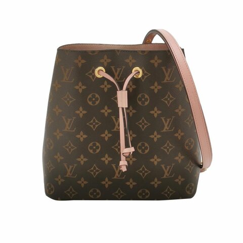 Louis Vuitton (LV) NÉONOÉ中型牛皮Monogram印花抽繩肩背包