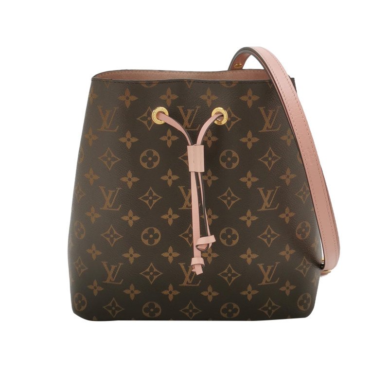 Louis Vuitton (LV) NÉONOÉ中型牛皮Monogram印花抽繩肩背包-0