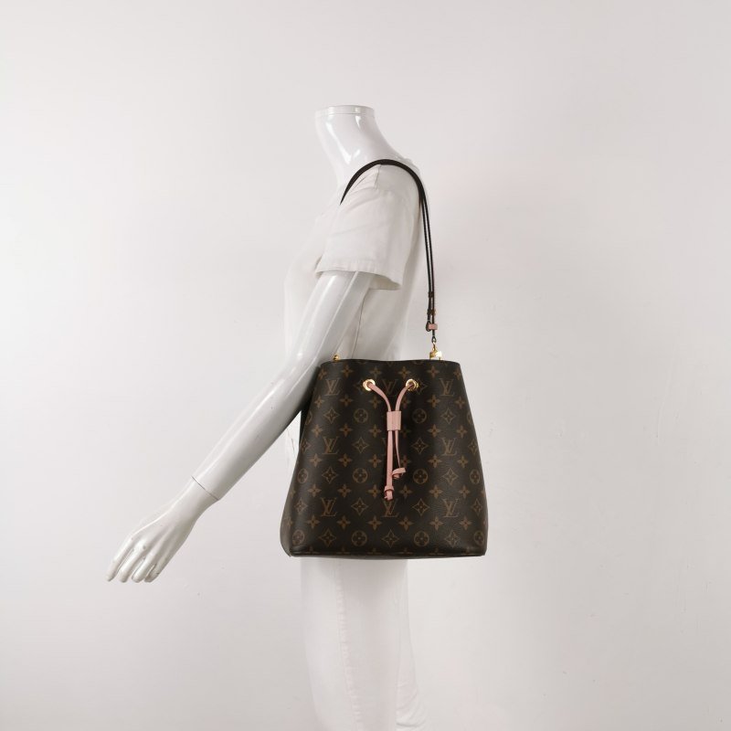 Louis Vuitton (LV) NÉONOÉ中型牛皮Monogram印花抽繩肩背包-1