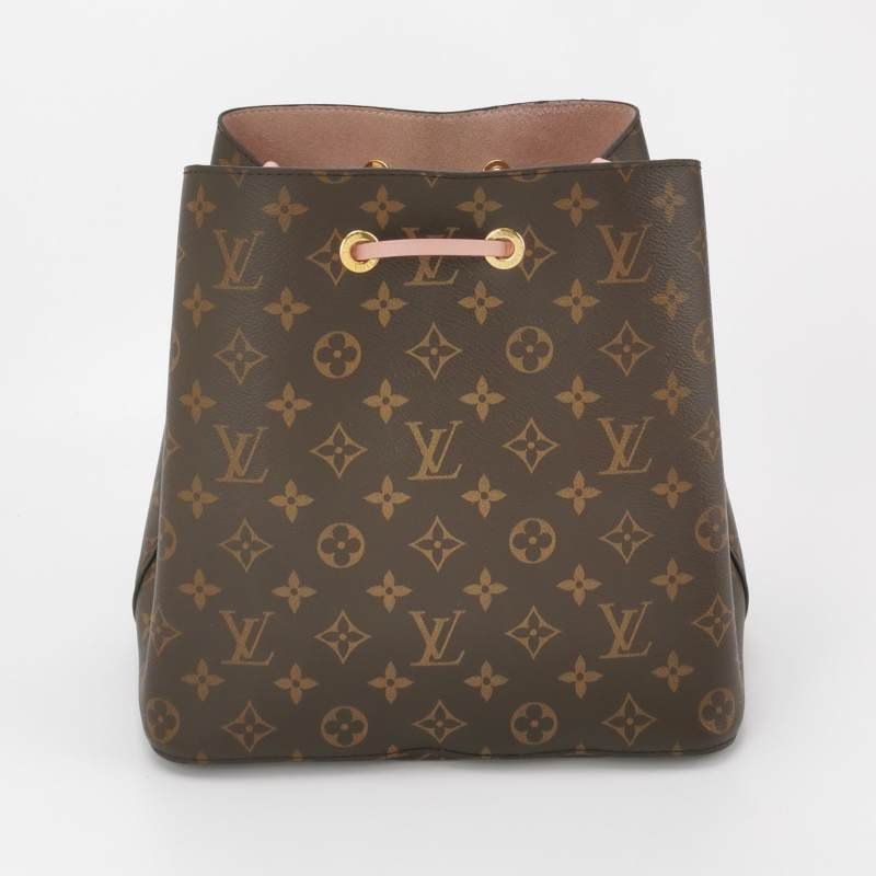 Louis Vuitton (LV) NÉONOÉ中型牛皮Monogram印花抽繩肩背包-4