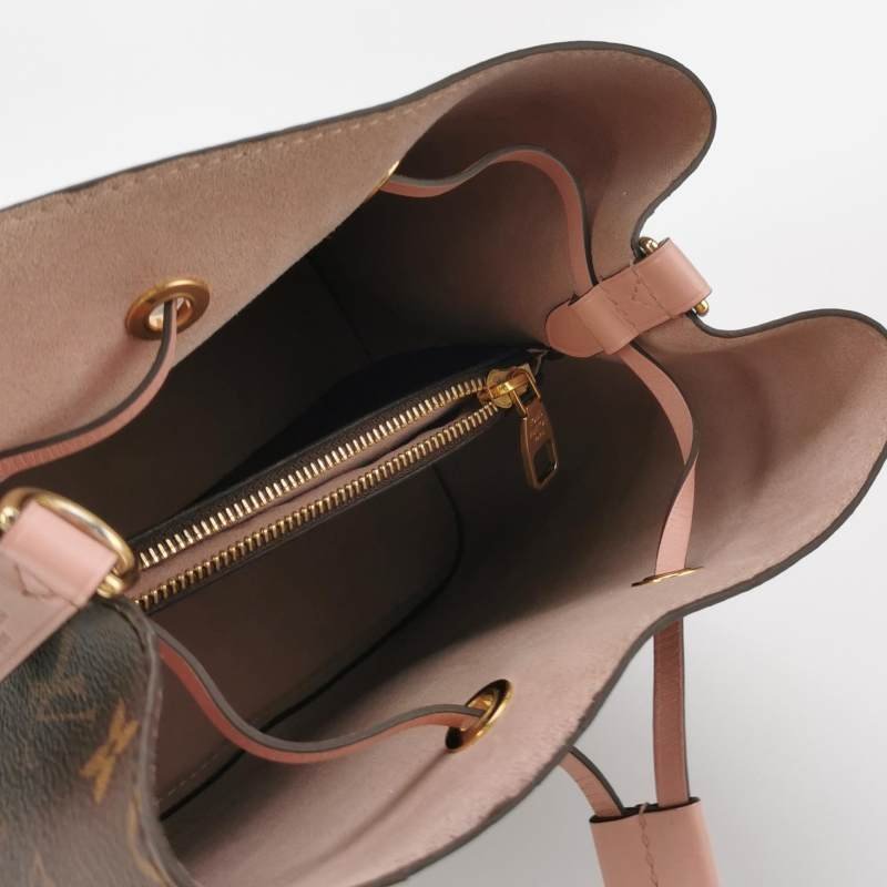 Louis Vuitton (LV) NÉONOÉ中型牛皮Monogram印花抽繩肩背包-6
