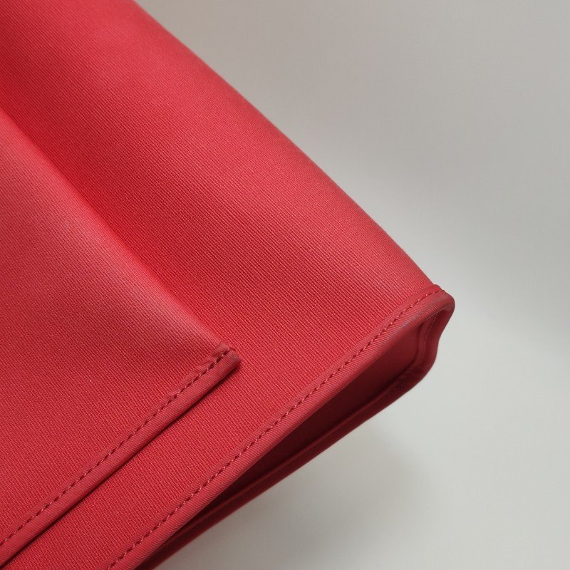 Hermes Herbag31馬鞍釘鎖釦子母包斜挎單肩包Hunter牛皮帆布銀扣粉色棕色C刻-21