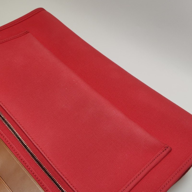 Hermes Herbag31馬鞍釘鎖釦子母包斜挎單肩包Hunter牛皮帆布銀扣粉色棕色C刻-22