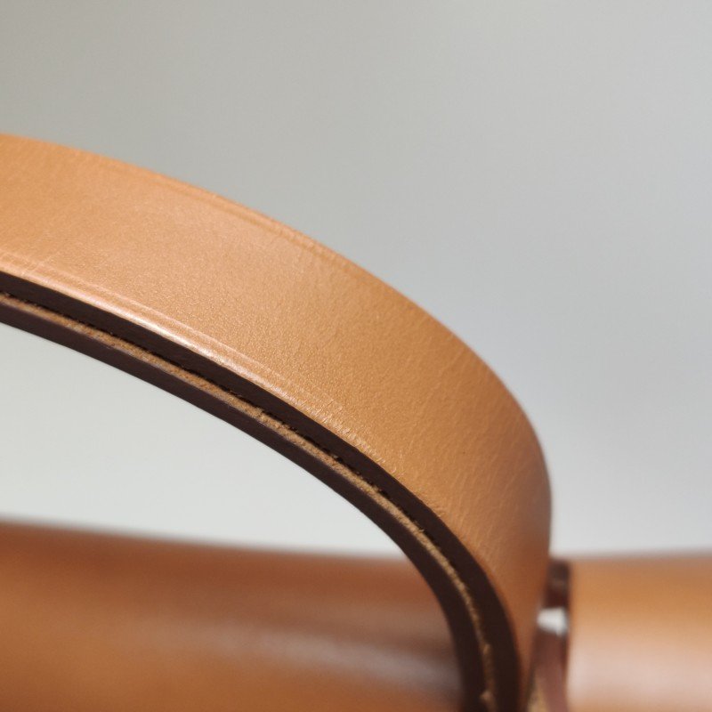 Hermes Herbag31馬鞍釘鎖釦子母包斜挎單肩包Hunter牛皮帆布銀扣粉色棕色C刻-23