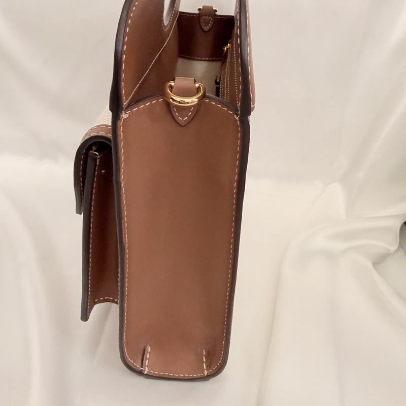 Burberry 牛皮拼帆布 mini pocket斜背包-15